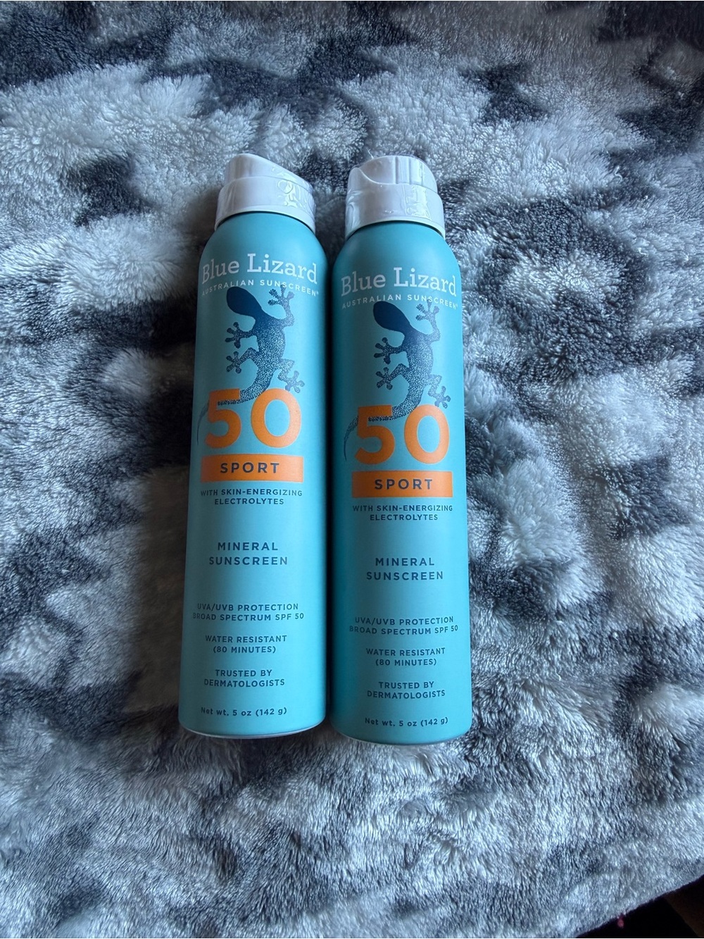 Blue Lizard SPF 50 Sport Mineral Sunscreen Spray - Teal Twin Pack